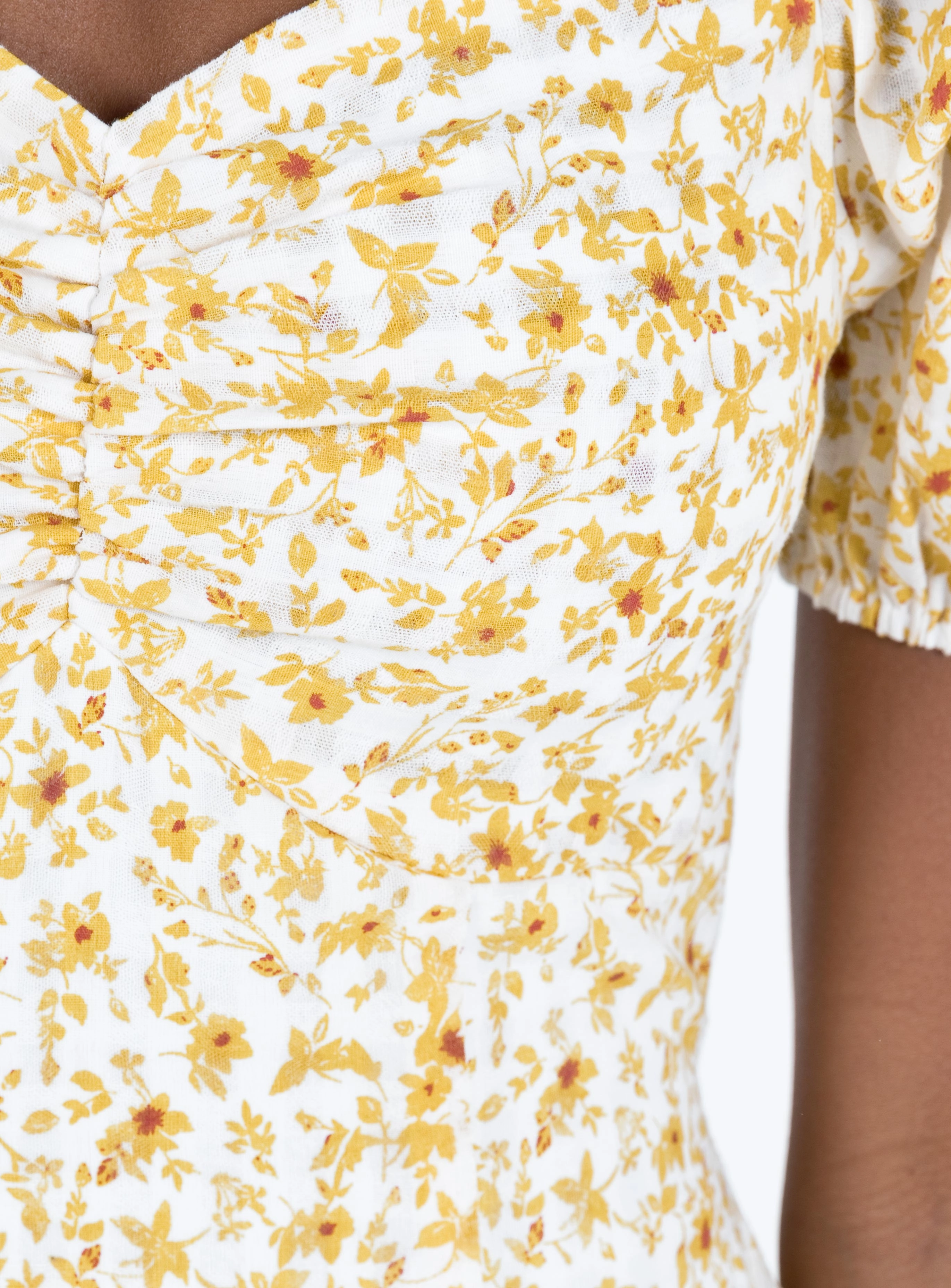 Kaori Mini Dress Yellow Floral Chill Edge Seasonal Fit