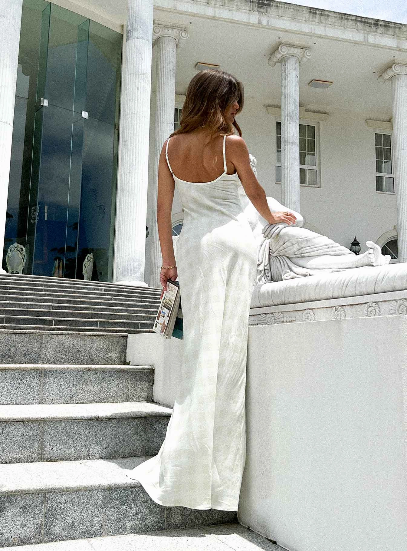 Karamu Maxi Dress Cream Contemporary Vibe