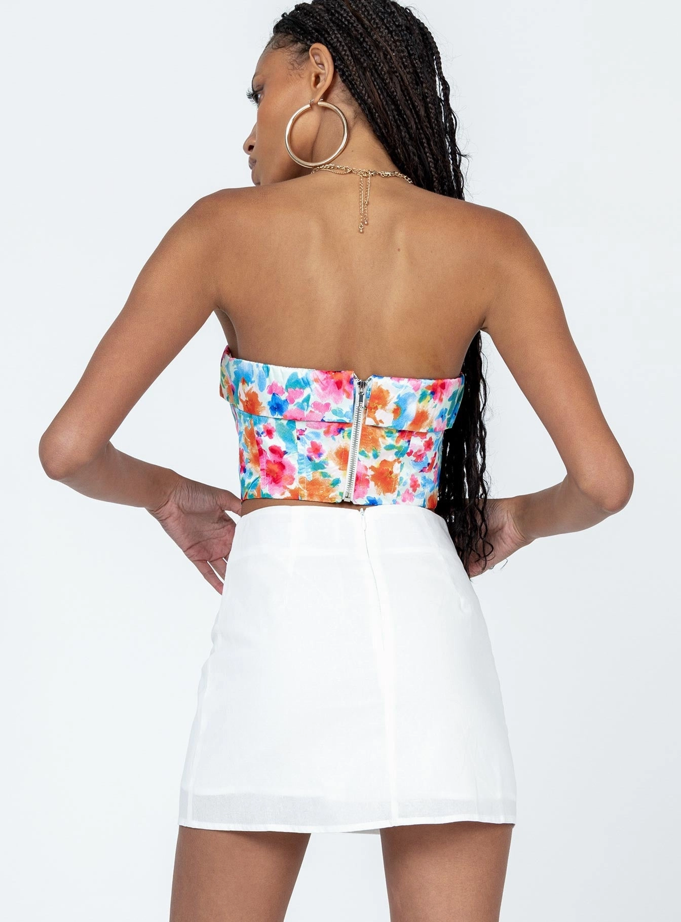 Neutral Look Clean Lines Kariss Mini Skirt White