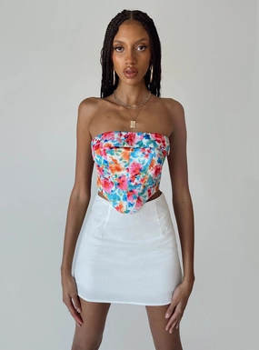Neutral Tones Kariss Mini Skirt White