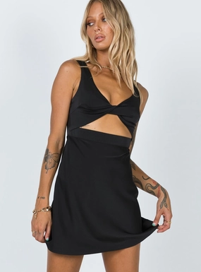 Playful Twist Karter Mini Dress Black