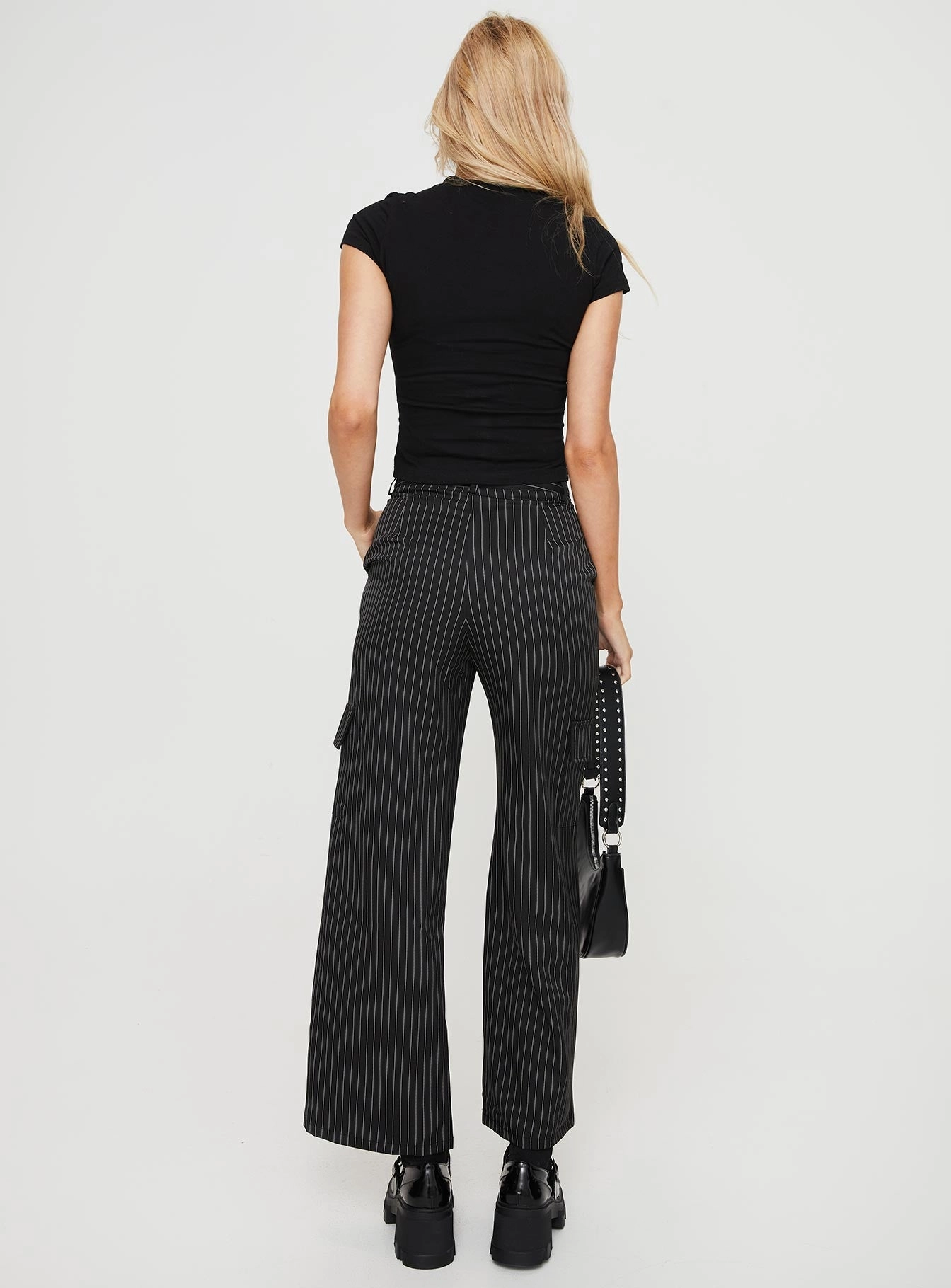 slim cut Relaxed Design Katow Cargo Pants Black Stripe