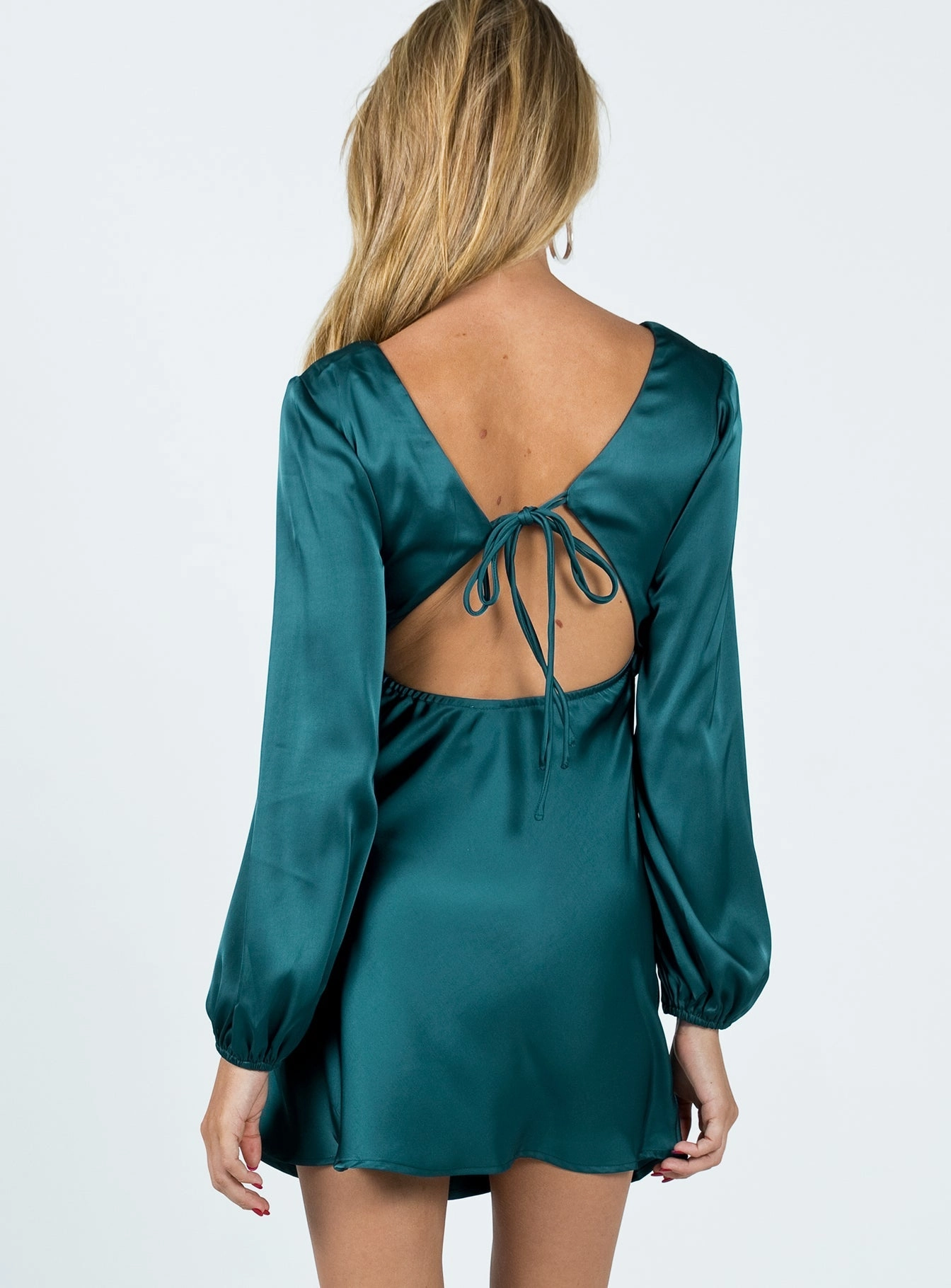 Kayce Long Sleeve Mini Dress Navy Minimal Tone Light Appeal