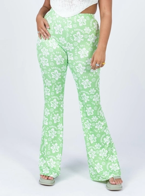 Keilee Pants Green Stylish Wear Casual Performance