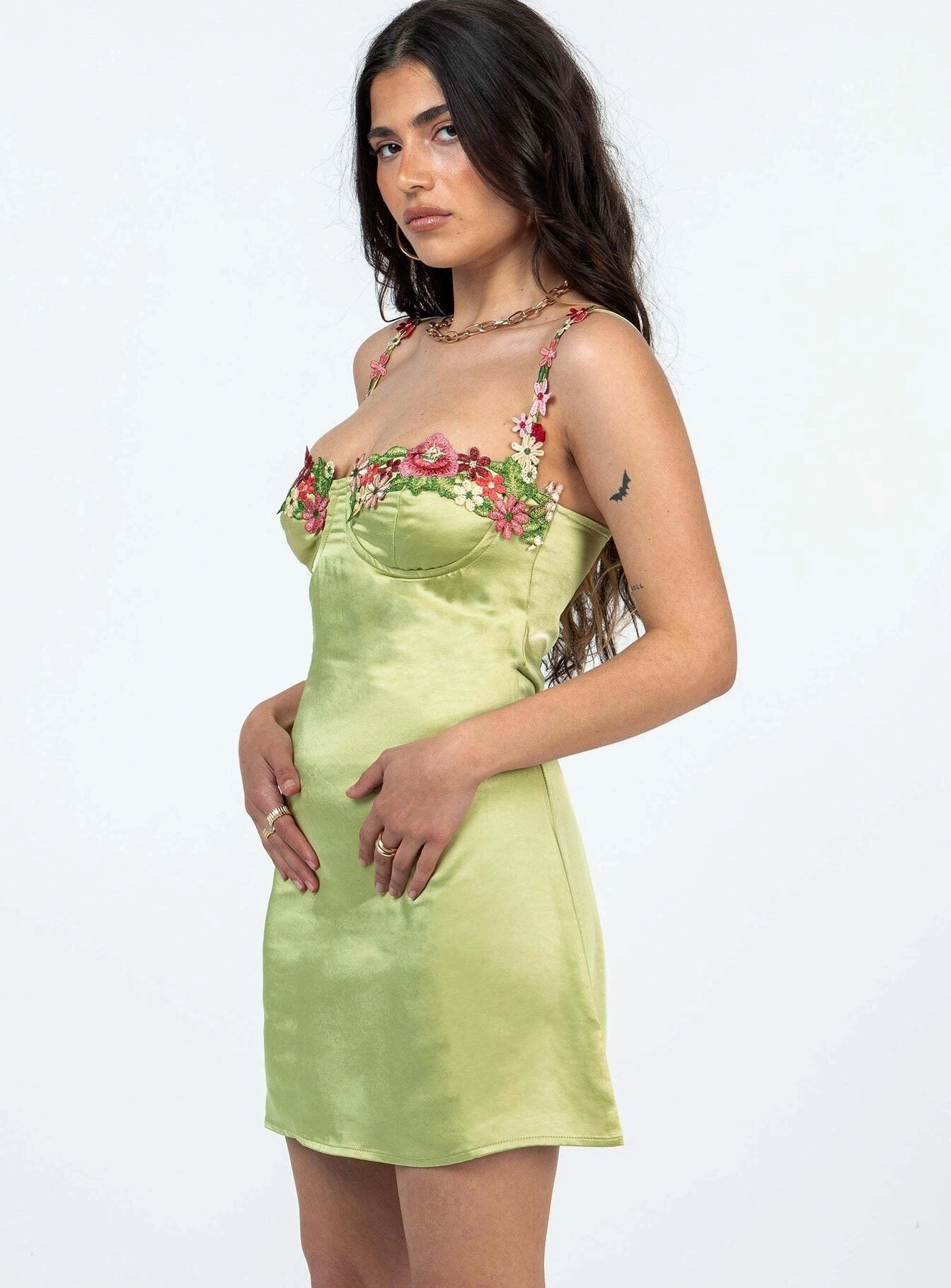 Timeless Edge Kenzie Mini Dress Green Petite