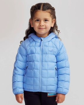 Quick Pull Zipper Kids Heli Insulated Hooded Jacket - Peri