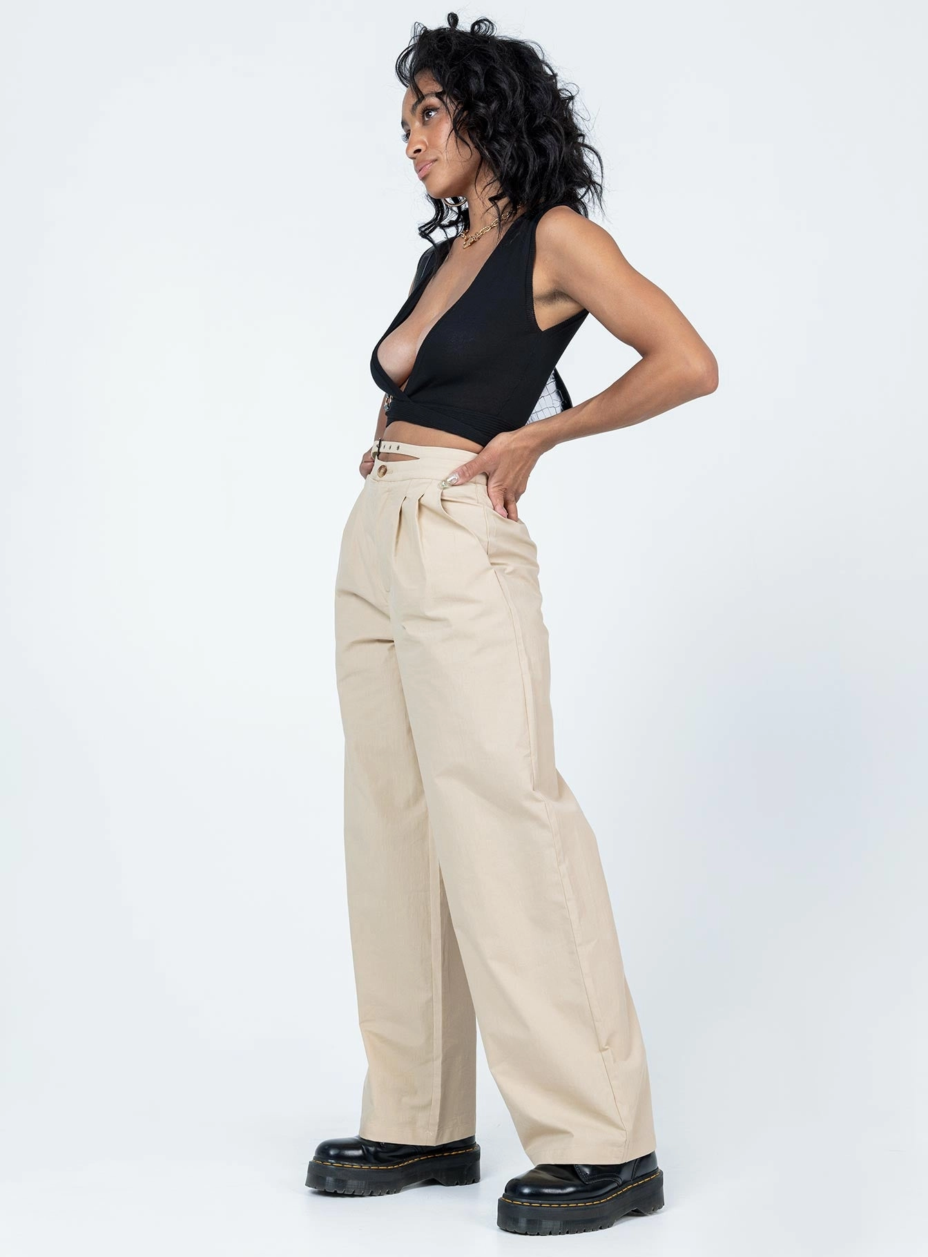 Kira-Jane Pants Cream All Fit Low Bulk