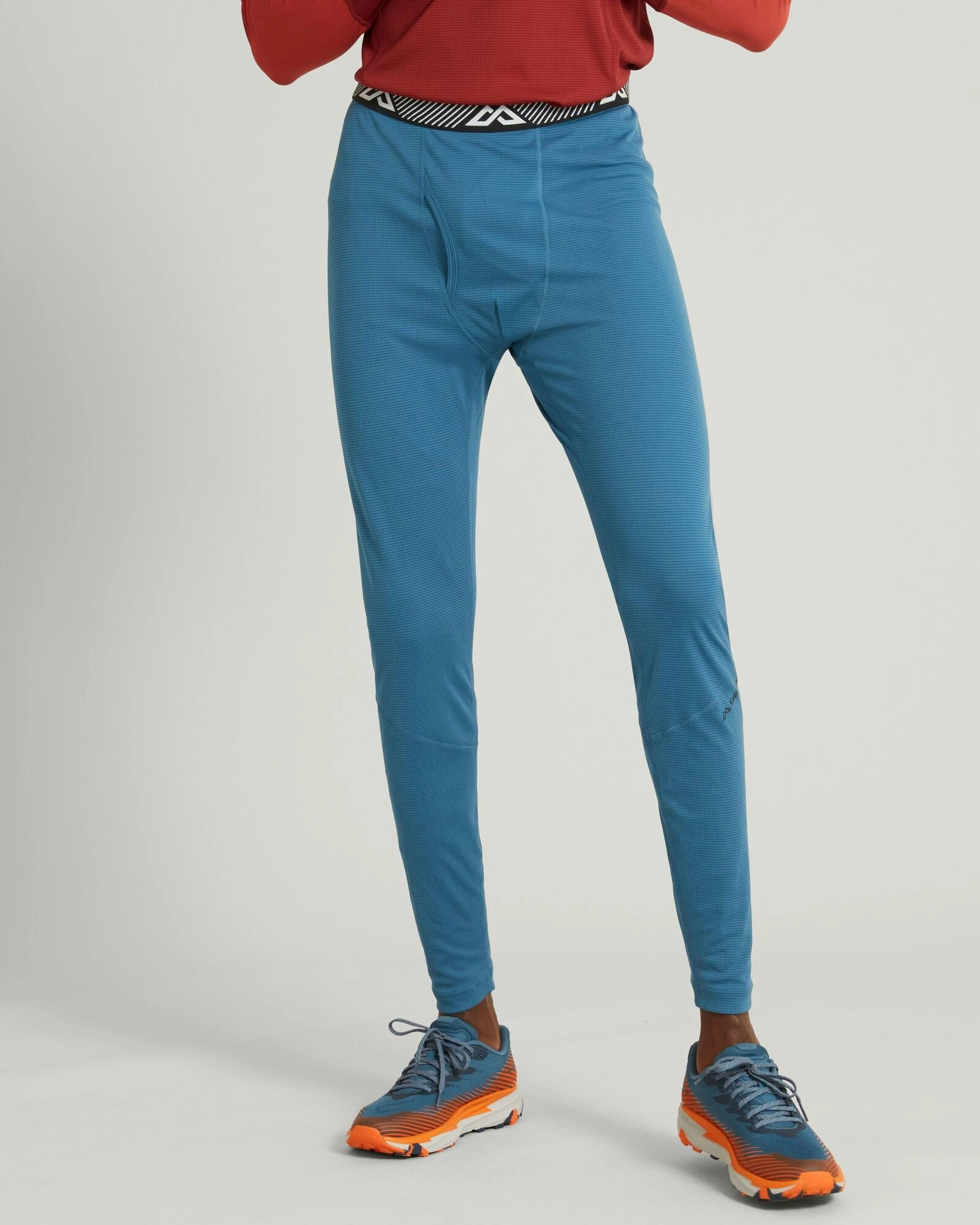 KMDAction Men's Long Johns Pants - Steel Blue Non Cling Surface Soft Touch Material