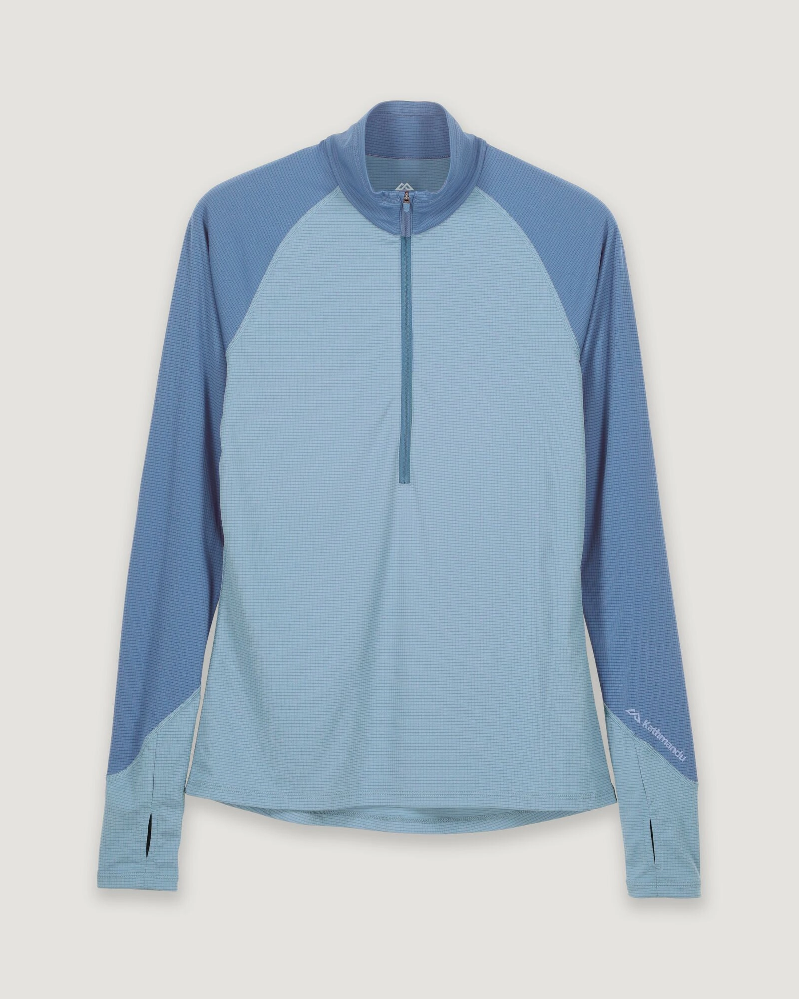 Dynamic Flex Fabric KMDAction Women's Long Sleeve Quarter Zip Top - Moonlight/Bluehaze