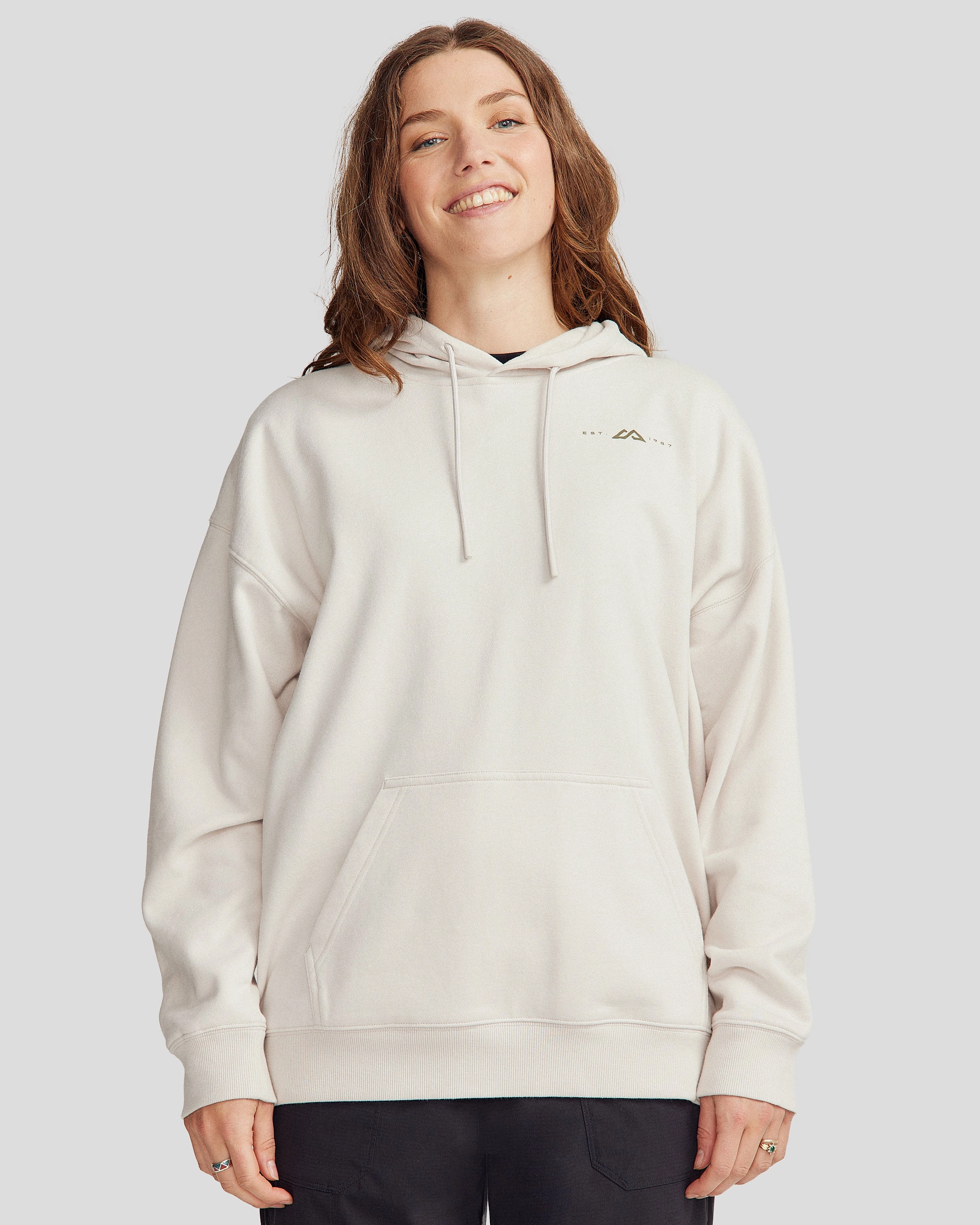 Women's Mountain Camo Slouchy Brushed Hoodie - Shroom Quick Dry Performance