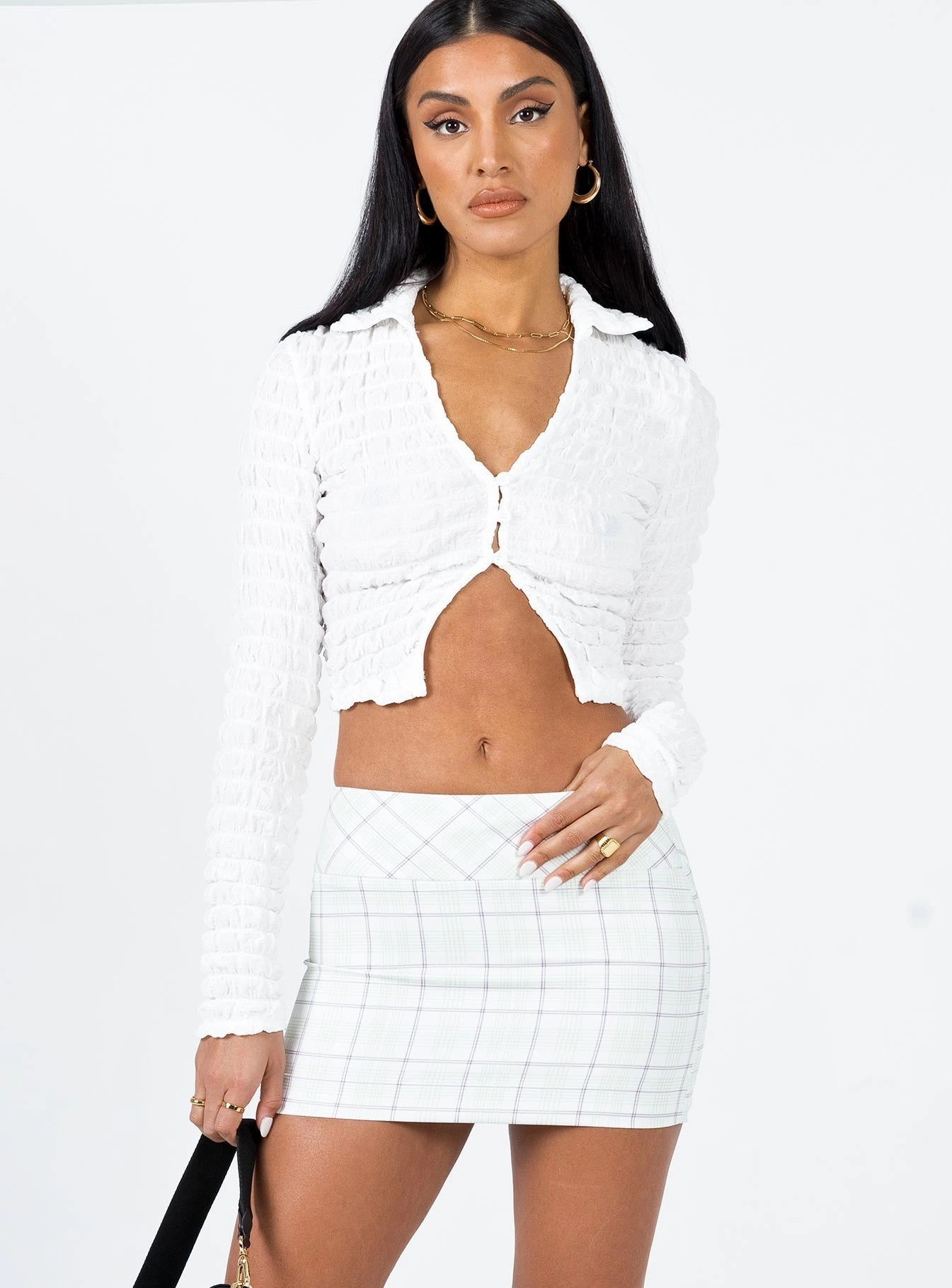 Ginnie Mini Skirt Multi Tiered Layers