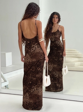 Bless Touch All Time Fit Knox Maxi Dress Leopard
