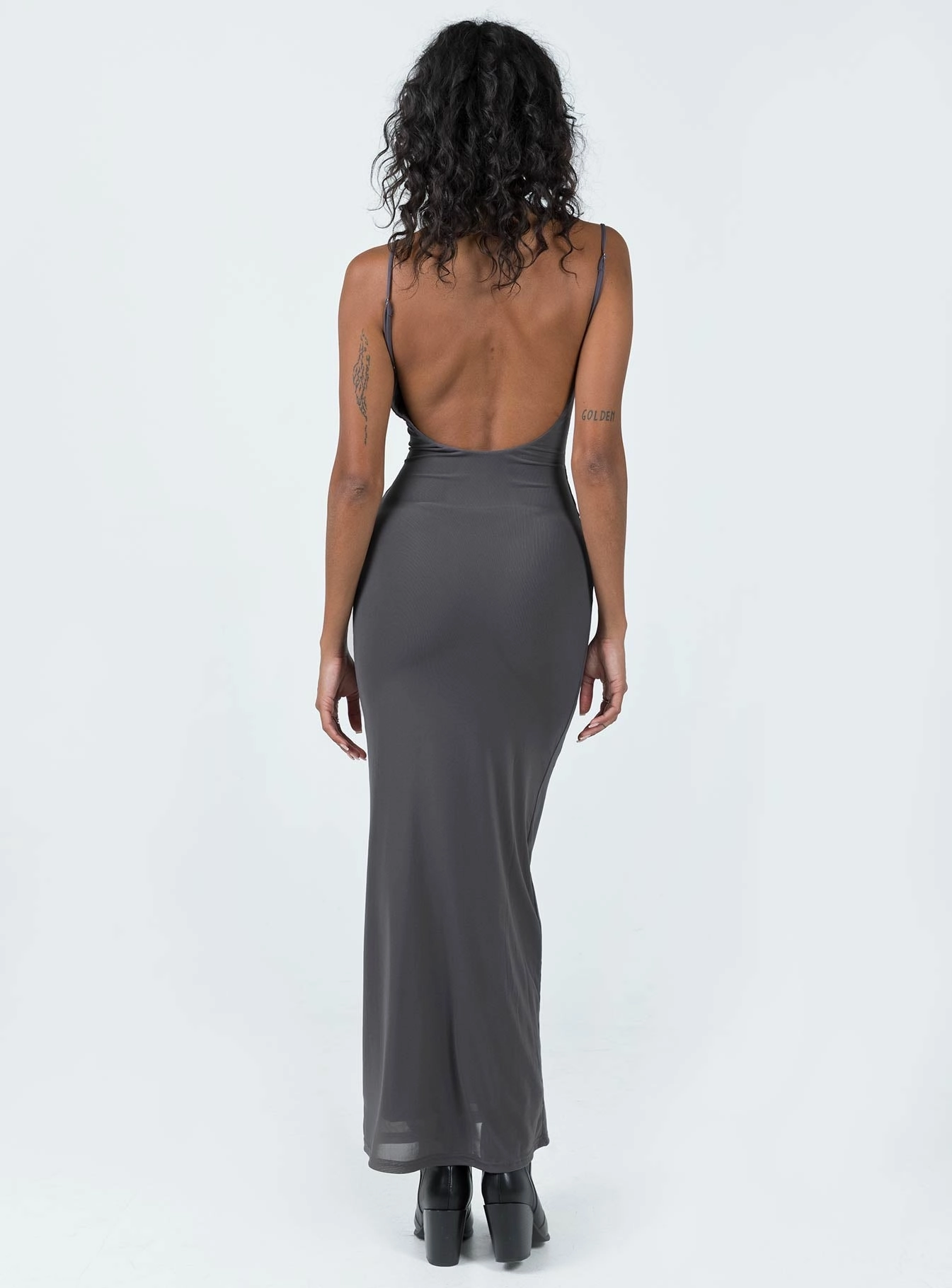 Knox Maxi Dress Slate wrap waist