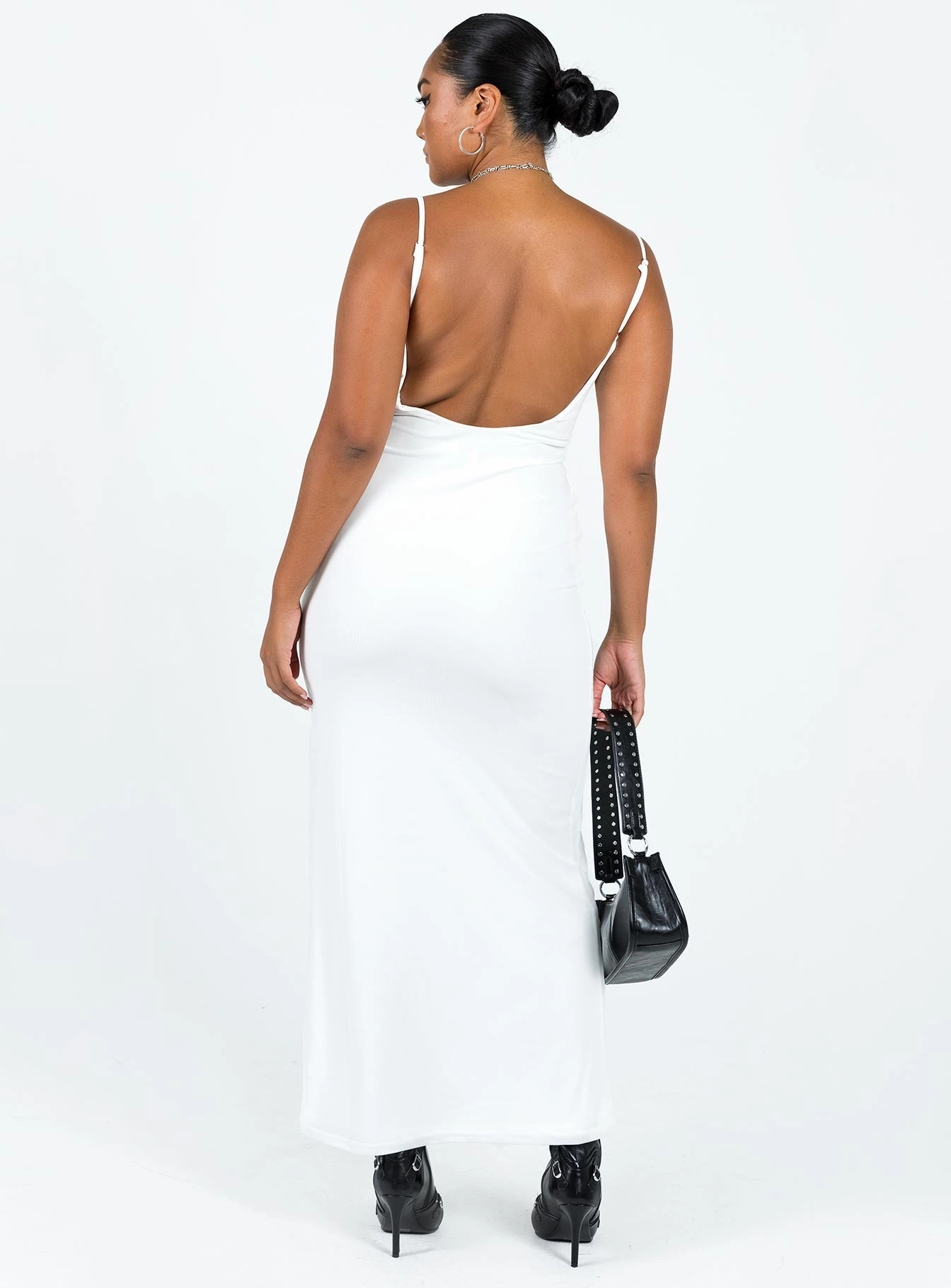 Knox Maxi Dress White Smooth Curve Flattering bodycon dress