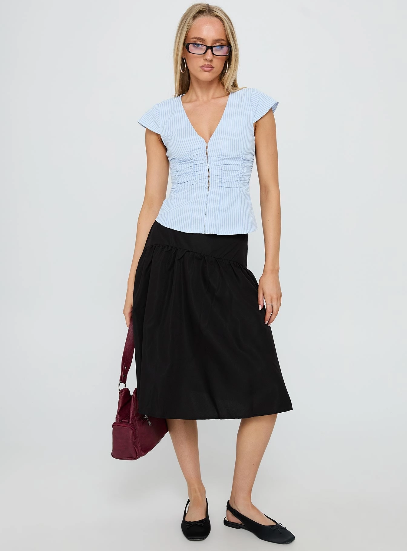 Ultra Comfort Kodee Midi Skirt Black