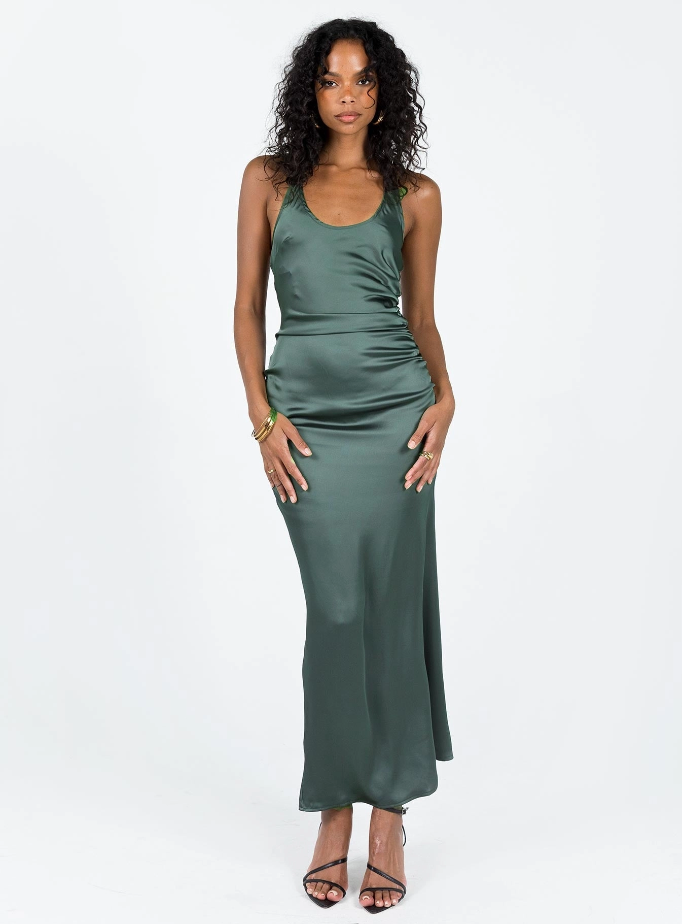 Kodiak Halter Maxi Dress Green Simple Fit