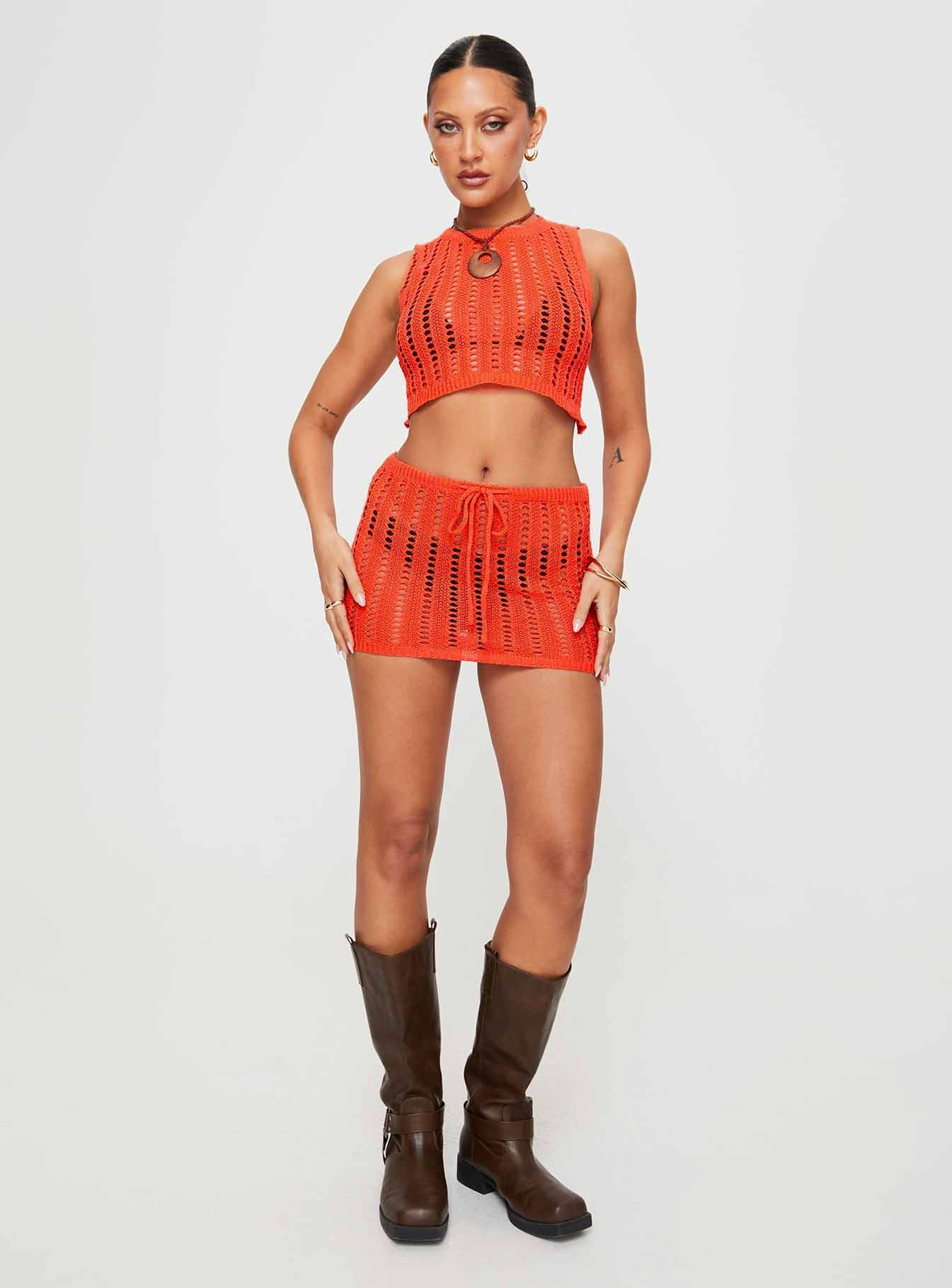 Kuranda Knit Set Orange Casual Feel