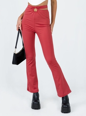 Kyra Pants Red Flexible Gusset Comfort Layer