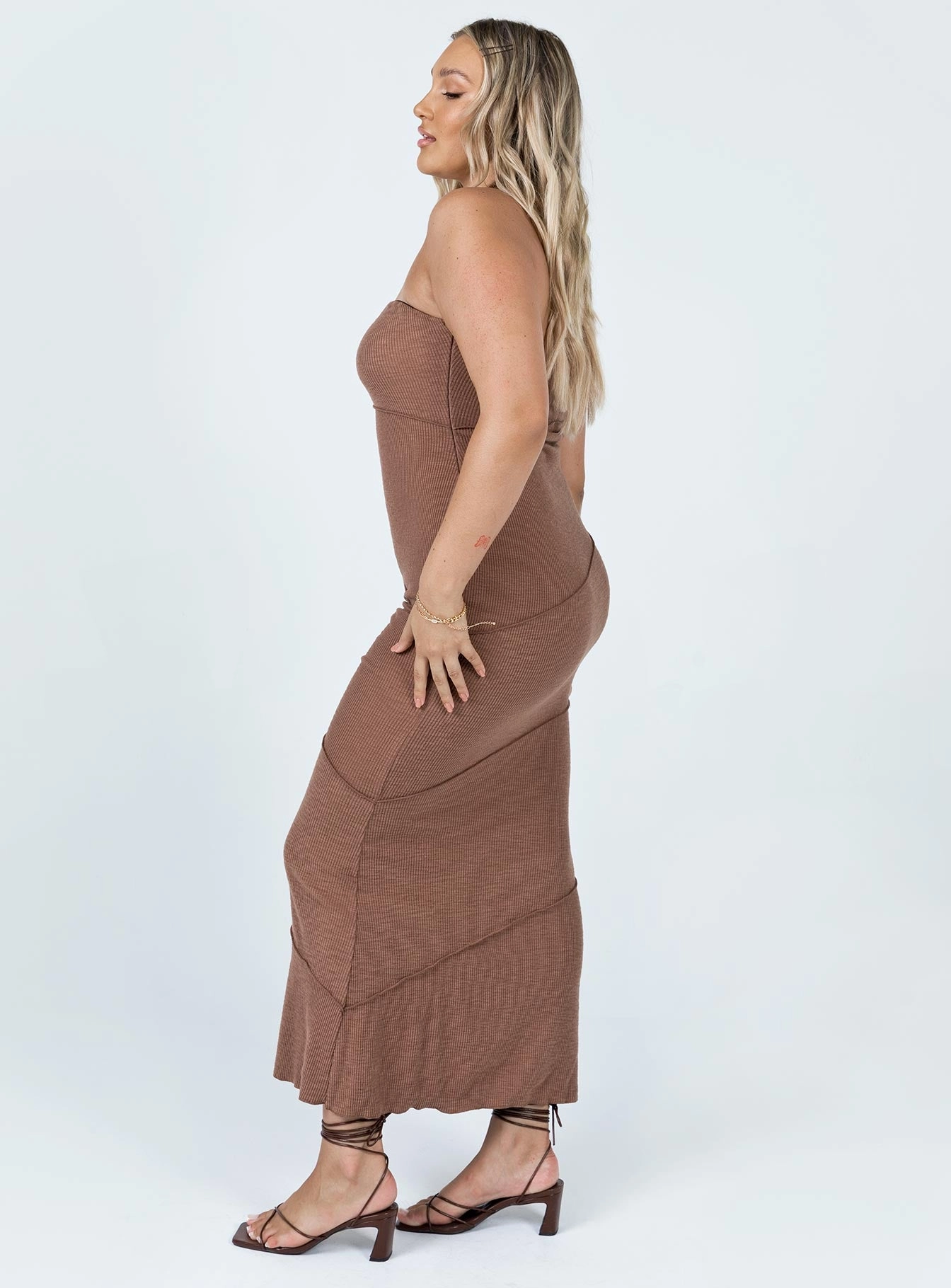 Lounge Fit Sunset Glow Oscar Midi Dress Brown
