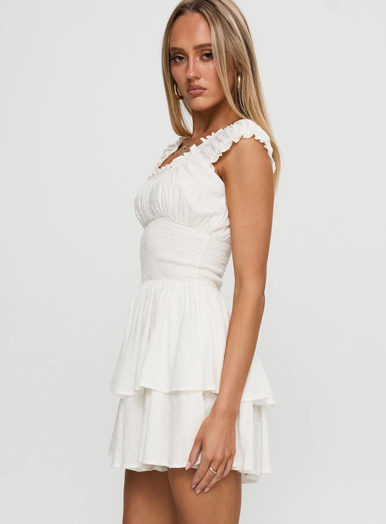 Crisp Texture The Love Galore Romper White Lower Impact