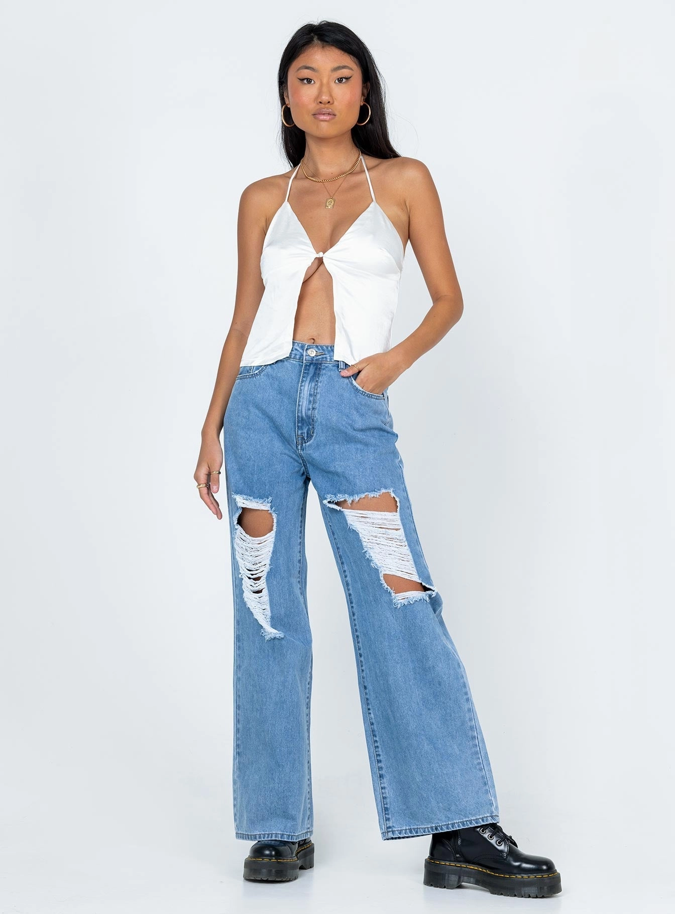 Easy Routine Laguna Wide Leg Denim Jeans