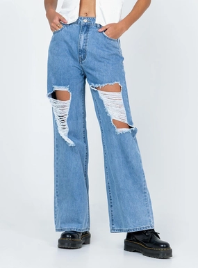 Core Fit Laguna Wide Leg Denim Jeans