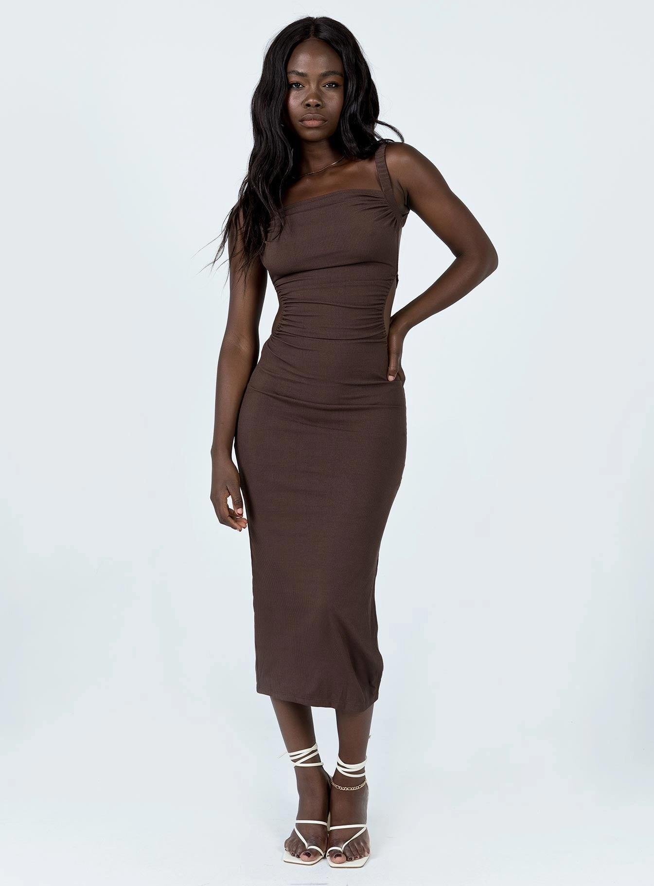 Lainey Midi Dress Brown Timeless Style