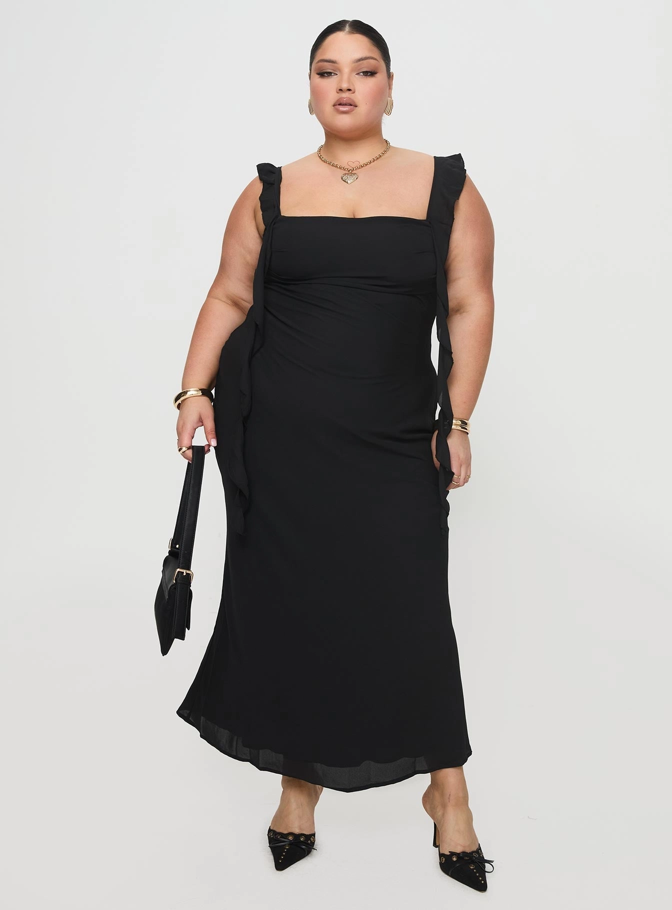 Fresh Form Lanai Maxi Dress Black Curve