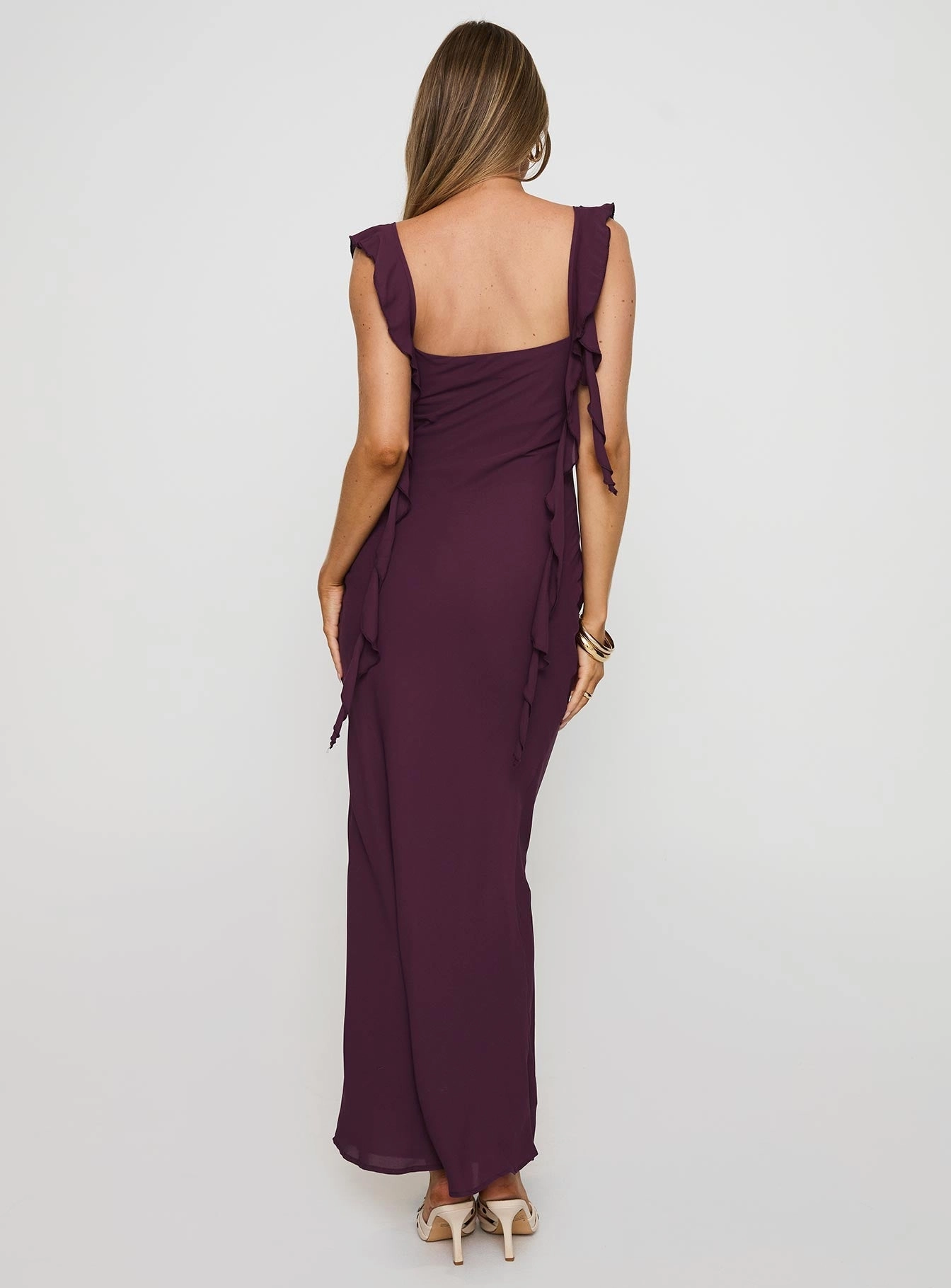 Straight-Cut Lanai Maxi Dress Plum