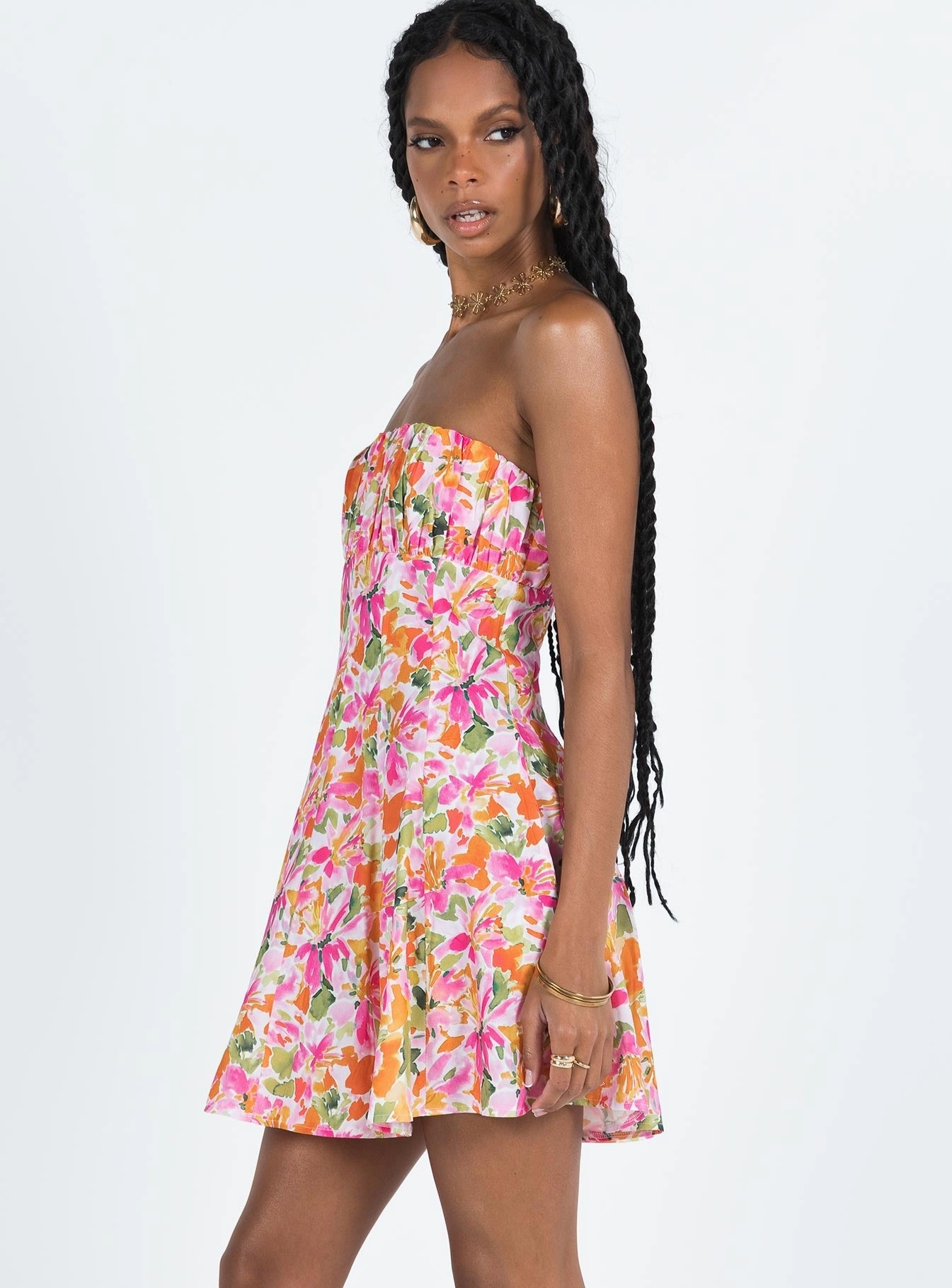 Largo Strapless Mini Dress Multi Vibe Style Trendy Fit Look