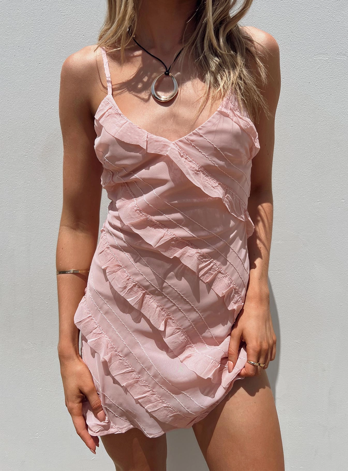 Lars Mini Dress Pink Refined Vibe