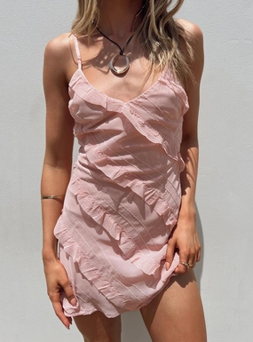Lars Mini Dress Pink Refined Vibe