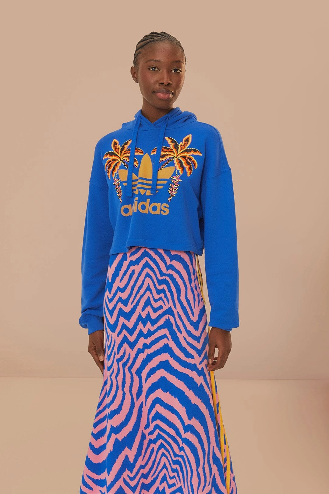 Cozy Tones Coordinated Set Blue Adidas Farm Rio Maxi Skirt