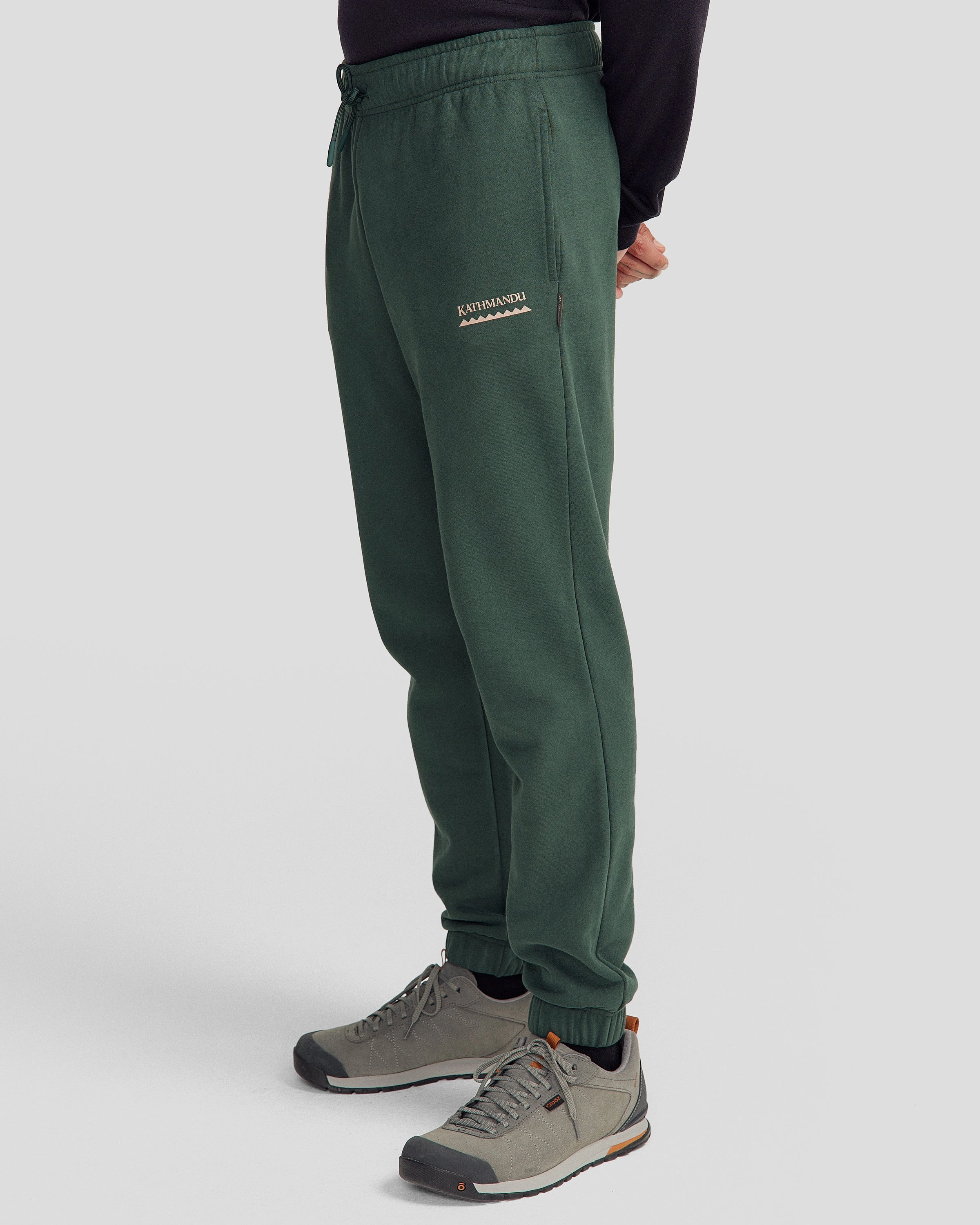Anti Static Lining Active Layers Men's Heritage Logo Brushed Joggers - Deep Forest