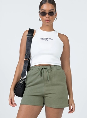 Laura Shorts Green Sleek Comfort