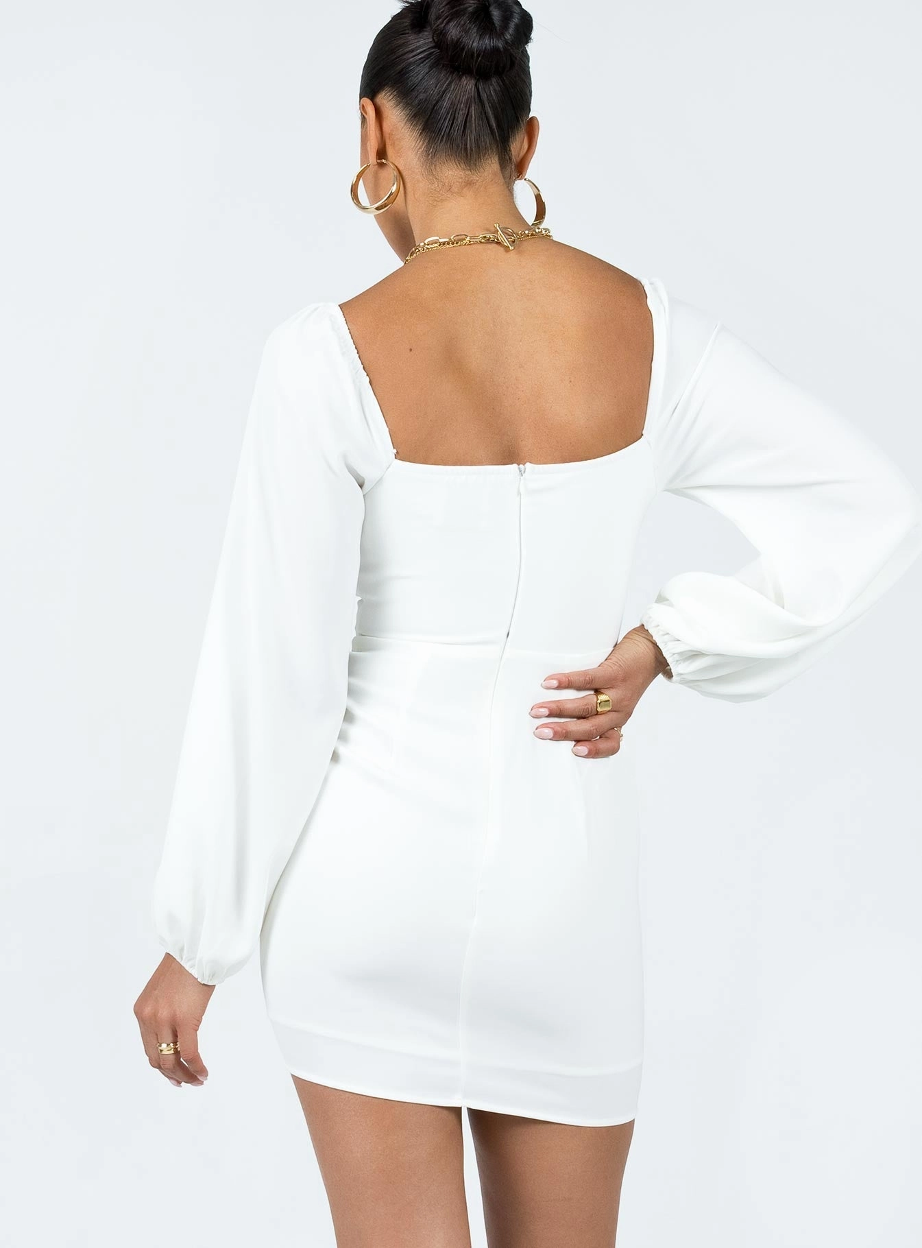 Flared shape Laurie Corset Mini Dress White