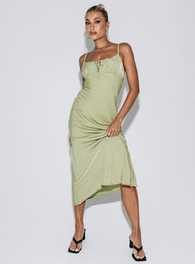 Nicoleta Maxi Dress Green Relax Draping