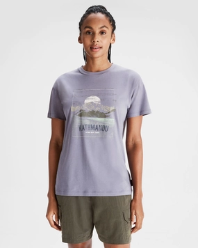 Light Stretch Women's Mt Cook Organic Cotton T-shirt - Dark Haze