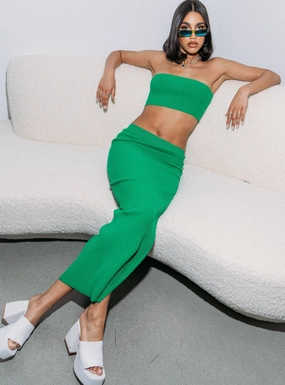 Abrielle Set Green Designer Label Leather Look