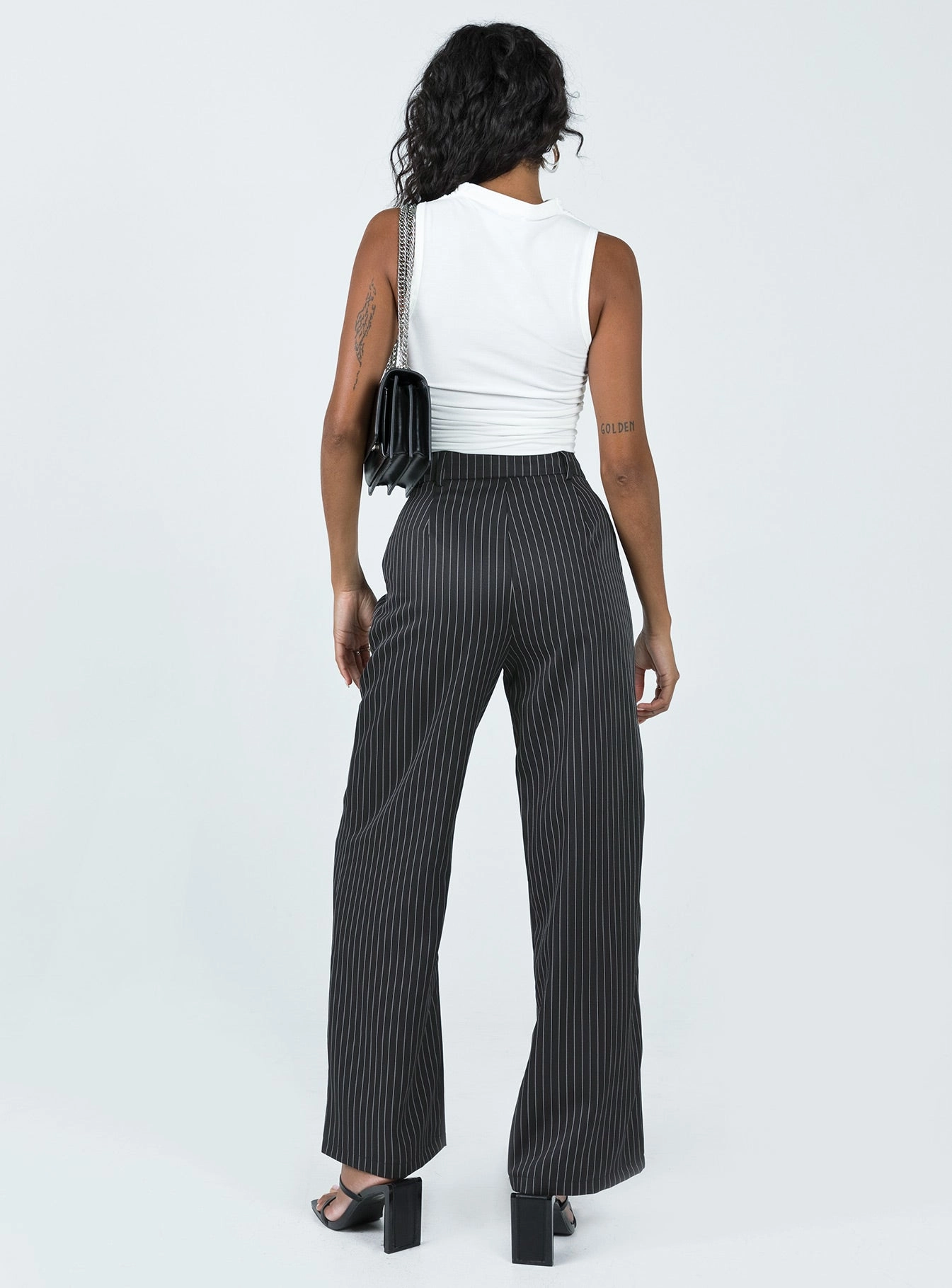 All Purpose Wear Chill Comfort Archer Pants Pinstripe Black