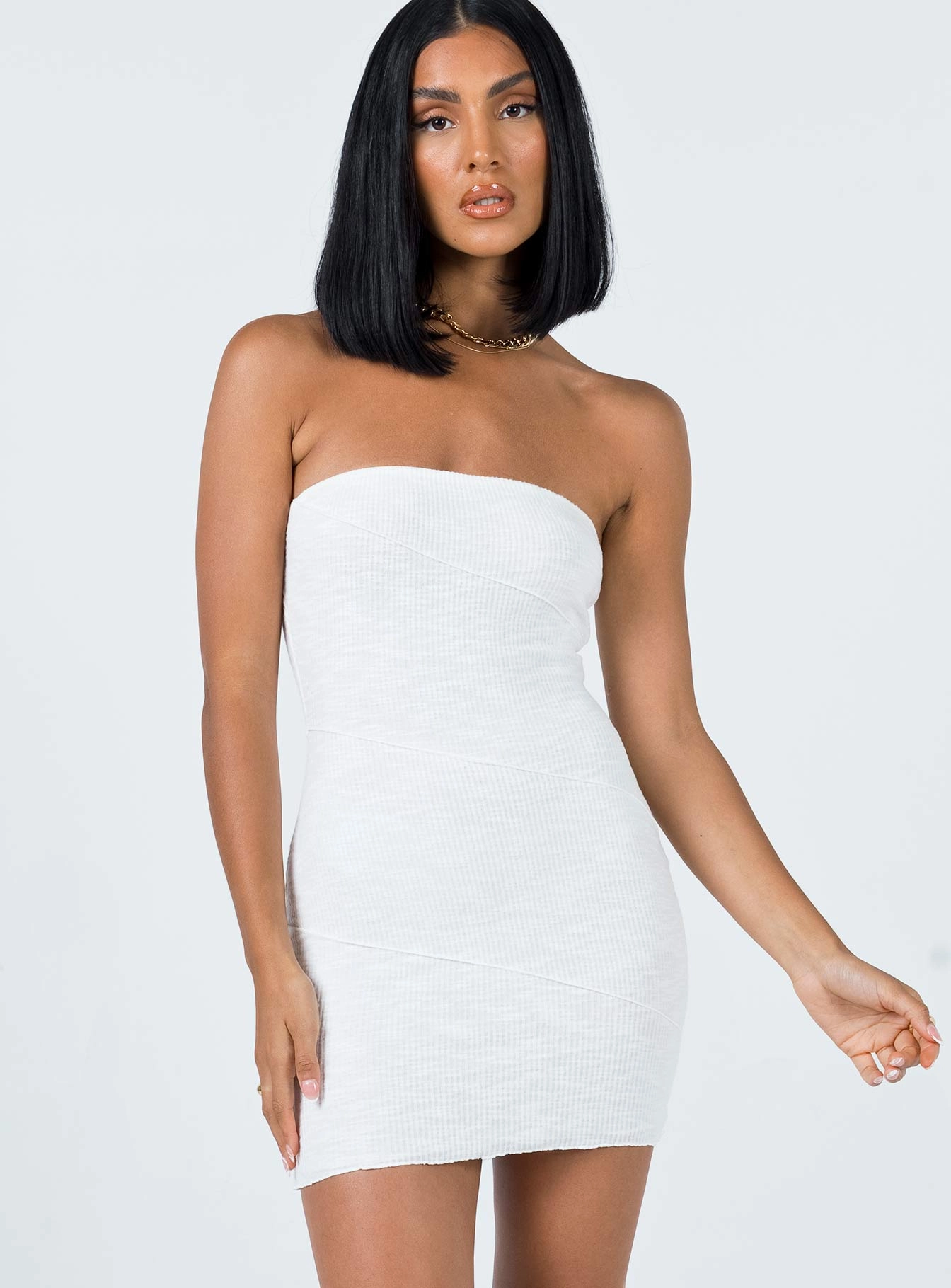 Daytime Mood Feminine full-length gown Oscar Mini Dress White