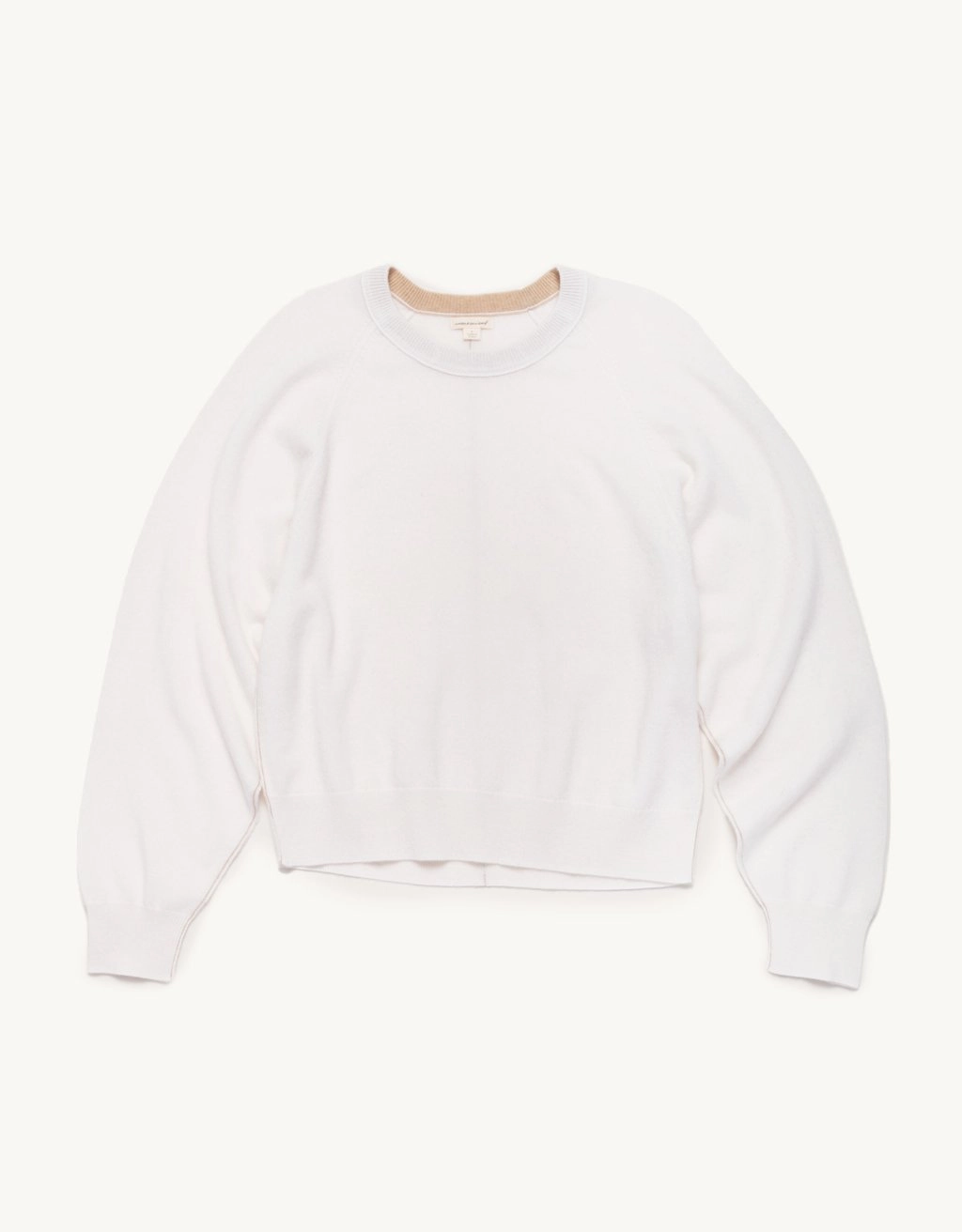 Stretchy Waistband Unsubscribed Everyday-Weight Cashmere Raglan Sweater