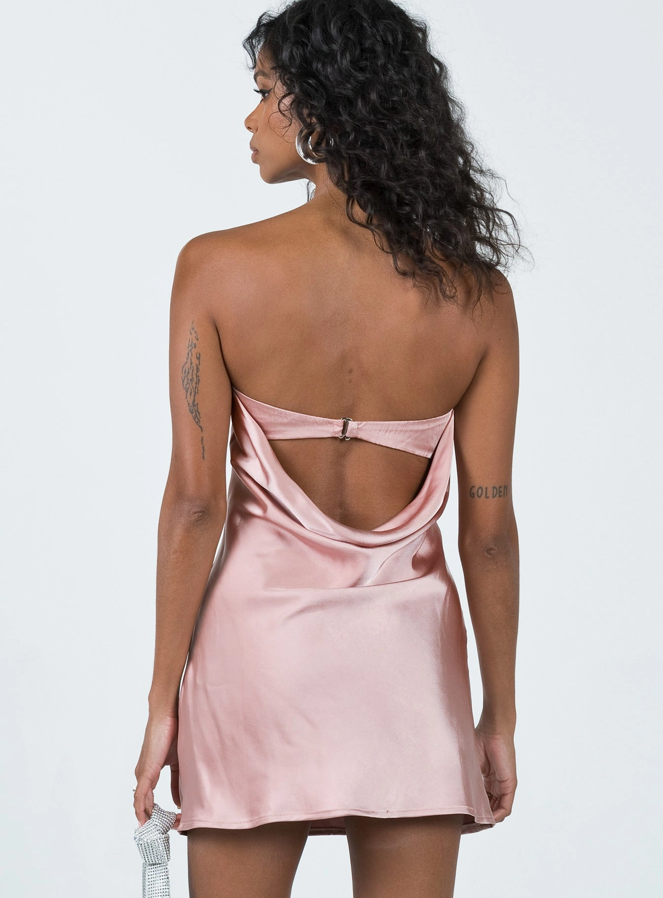 Vibrant Aesthetic Soft Fashion Saydee Strapless Mini Dress Rose