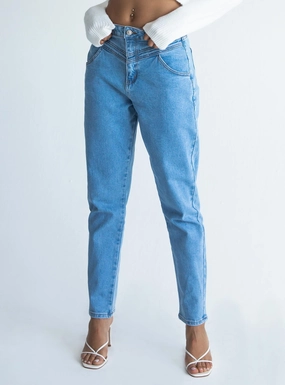 Base Layer Leila Yolk Mom Denim Jeans