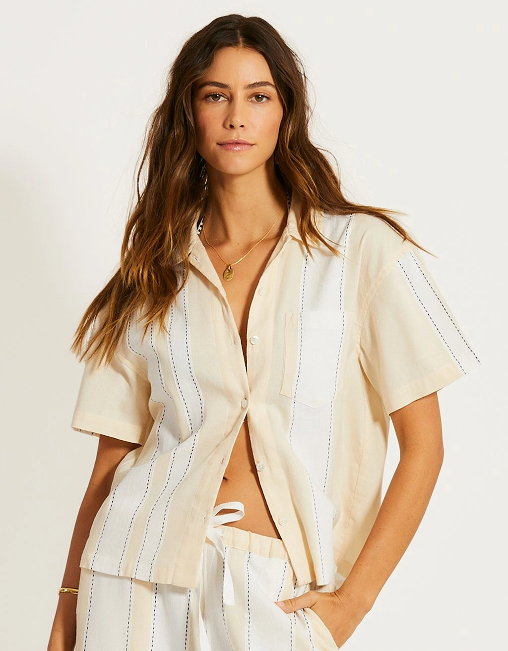 lemlem cabana shirt Asymmetrical Cut Non Irritating Seams