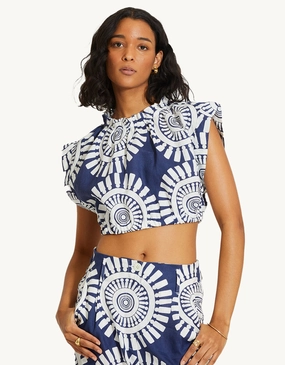 Easy Care Lemlem Muna Ruched Crop Top
