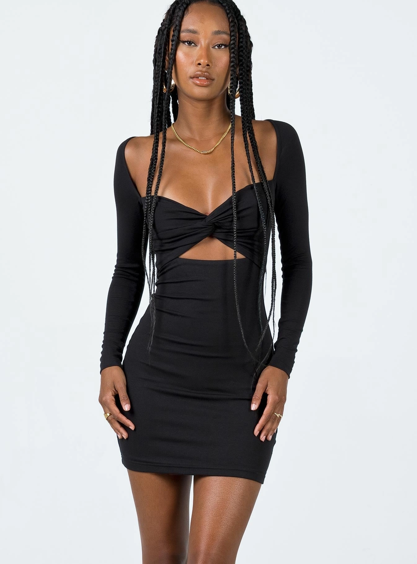 Lennel Mini Dress Black Cozy Base