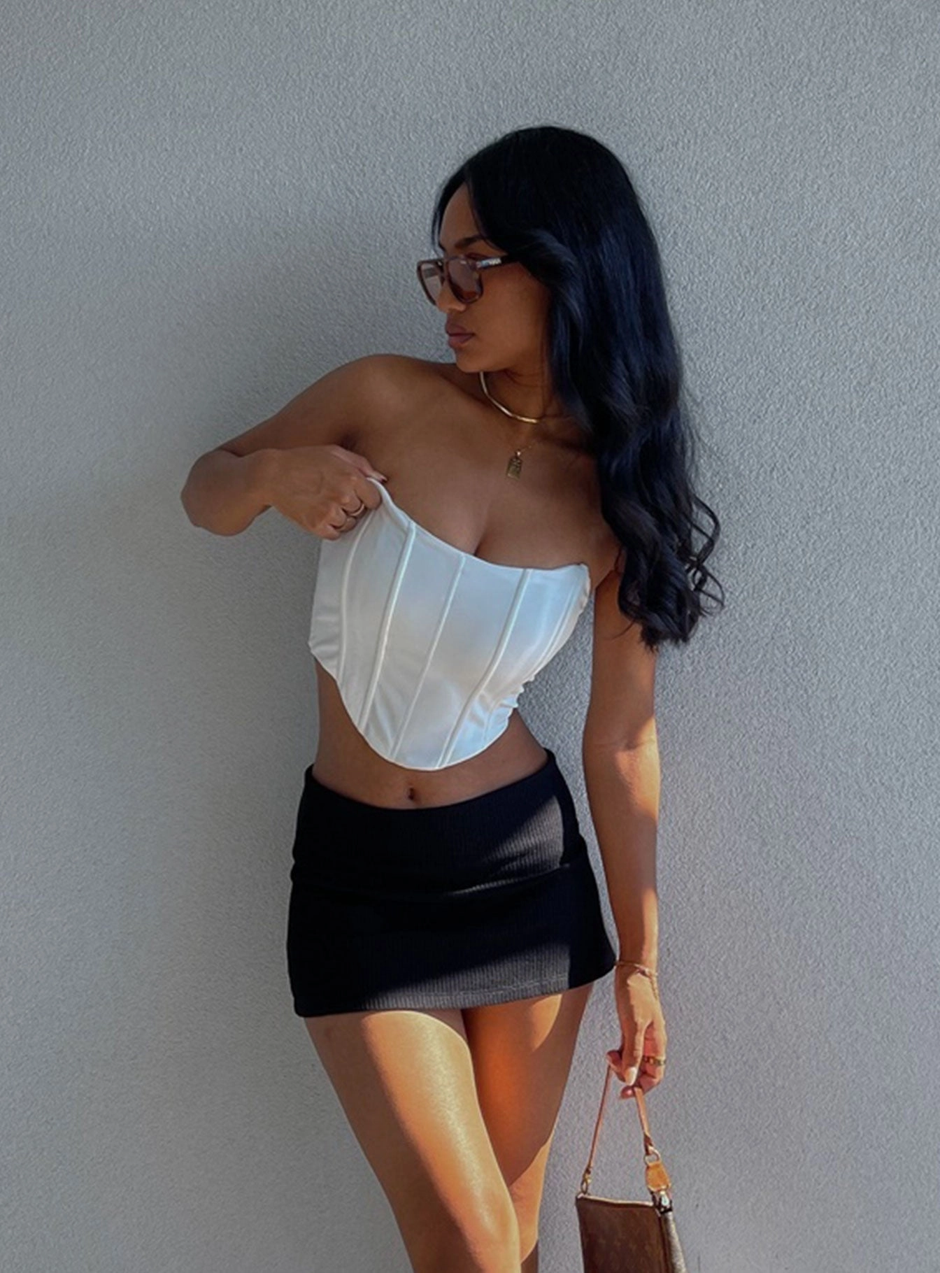 Eco Friendly Dye Leo Mini Skirt Black