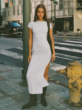 Lex Maxi Dress Grey Lightweight Piece Influencer-Approved