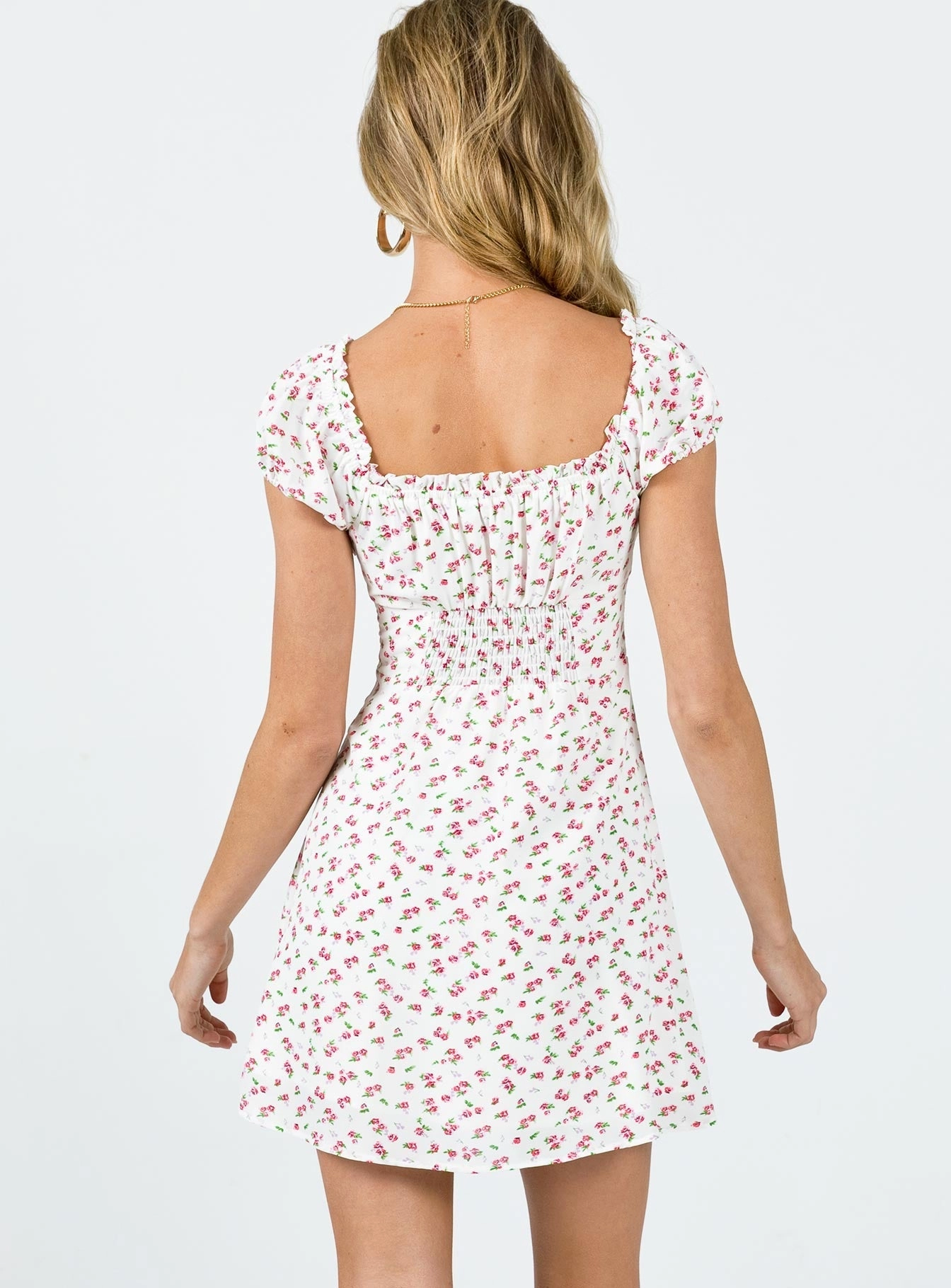 Lidia Mini Dress White Multi Daywear Mood Bodycon-Fit